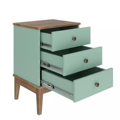 Imagem de Mesa de Cabeceira 3 Gaveta Colonial Movelbento