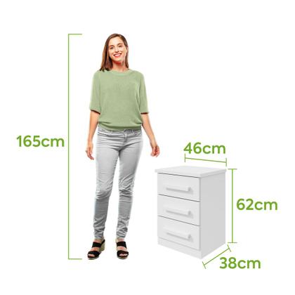 Imagem de Mesa de Cabeceira 3 Gavetas Baiao - Lopas