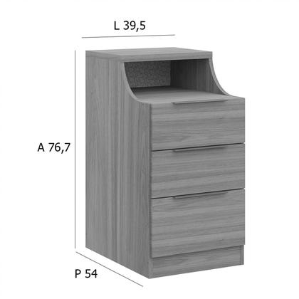 Imagem de Mesa de Cabeceira 3 Gavetas Elegance