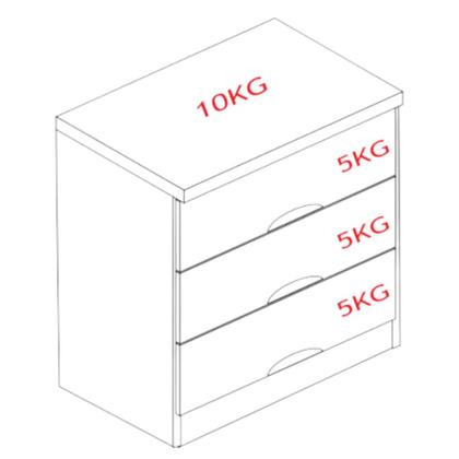 Imagem de Mesa de Cabeceira 3 Gavetas Londres Móveis Europa