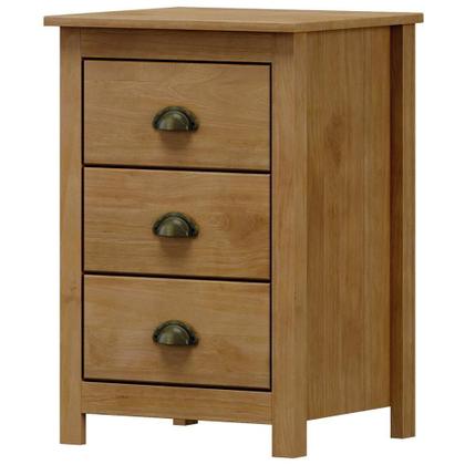 Imagem de Mesa De Cabeceira 3 Gavetas Madeira Maciça Mazzaro F06 Freijó - Lyam Decor