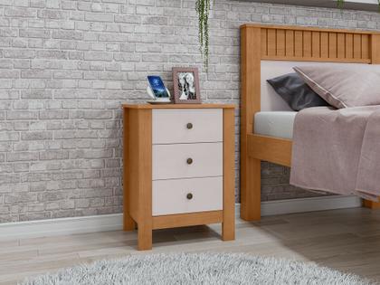 Imagem de Mesa de Cabeceira 3 Gavetas Maggiore New - Lopas