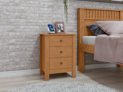 Imagem de Mesa de Cabeceira 3 Gavetas Maggiore New - Lopas