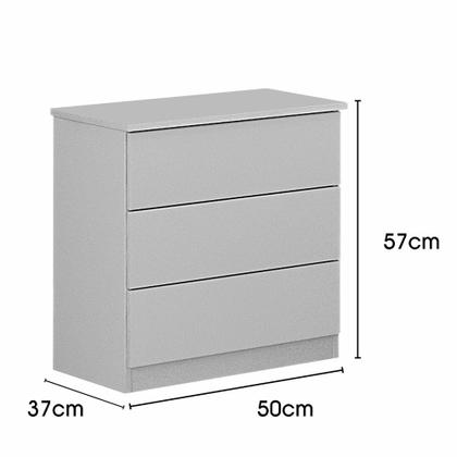 Imagem de Mesa de Cabeceira 3 Gavetas Móveis Valverde