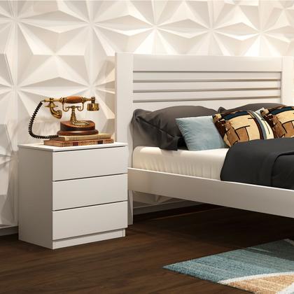 Imagem de Mesa de Cabeceira 3 Gavetas Veronna Tcil Móveis