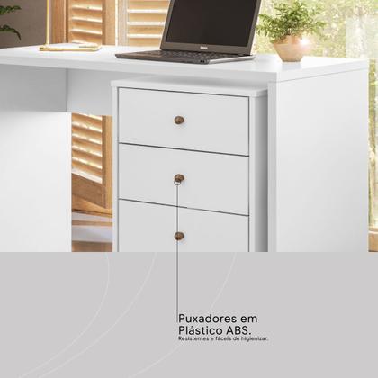 Imagem de Mesa de Cabeceira 4 Gavetas Com Rodízios Presence Demóbile