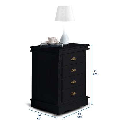 Imagem de Mesa de Cabeceira 4 Gavetas Manchester 2044 Linz Móveis