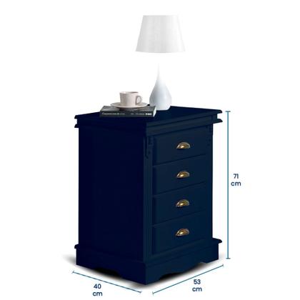 Imagem de Mesa de Cabeceira 4 Gavetas Manchester 2044 Linz Móveis