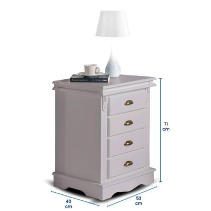 Imagem de Mesa de Cabeceira 4 Gavetas Manchester 2044 Linz Móveis