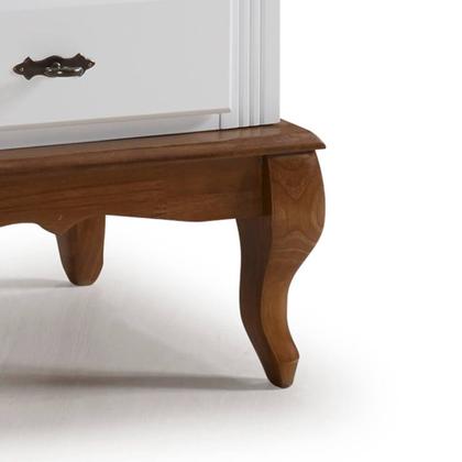 Imagem de Mesa de Cabeceira 4 Gavetas Pés Luiz XV 60404 Linz Móveis - Imbuia Glazer