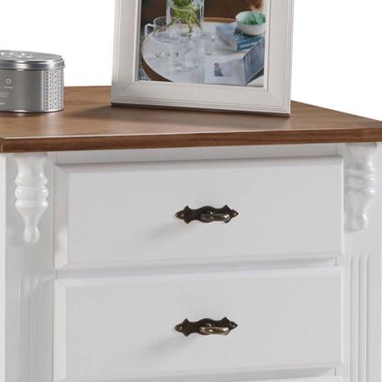 Imagem de Mesa de Cabeceira 4 Gavetas Pés Luiz XV 60404 Linz Móveis - Imbuia Glazer