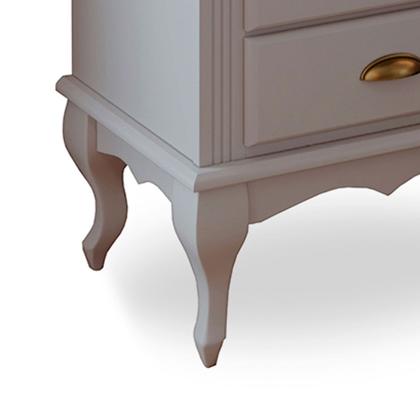Imagem de Mesa de Cabeceira 4 Gavetas Pés Luiz XV Hannover 60817 Linz Móveis