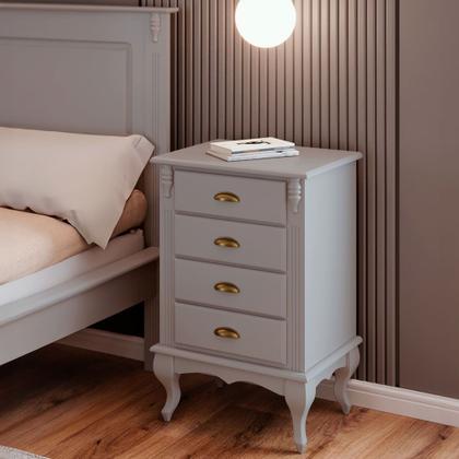 Imagem de Mesa de Cabeceira 4 Gavetas Pés Luiz XV Hannover 60817 Linz Móveis