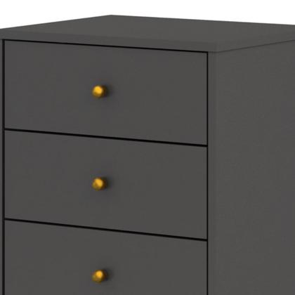 Imagem de Mesa De Cabeceira 4 Gavetas Presence D02 Grafito - Mpozenato