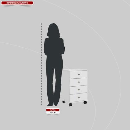 Imagem de Mesa de Cabeceira 4 Gavetas Presence