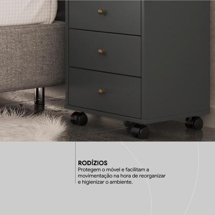 Imagem de Mesa de Cabeceira 4 Gavetas Presence