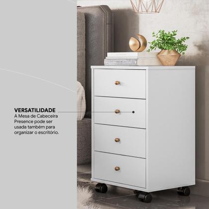Imagem de Mesa de Cabeceira 4 Gavetas Presence