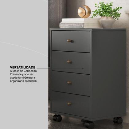 Imagem de Mesa de Cabeceira 4 Gavetas  Presence