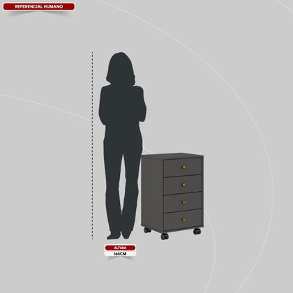 Imagem de Mesa de Cabeceira 4 Gavetas  Presence