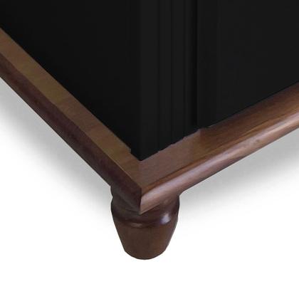 Imagem de Mesa de Cabeceira 4 Gavetas Retrô Pés Bola Madeira Florença