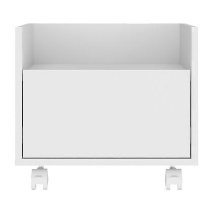 Imagem de Mesa de Cabeceira 40 cm com Rodízios Multimóveis MP4042 Branca