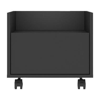 Imagem de Mesa de Cabeceira 40 cm com Rodízios Multimóveis MP4042 Preta