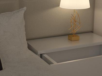 Imagem de Mesa de Cabeceira 40cm MDF com gaveta