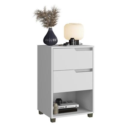 Imagem de Mesa De Cabeceira 45cm Com 2 Gavetas Multimóveis