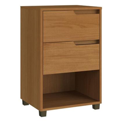 Imagem de Mesa De Cabeceira 45cm Com 2 Gavetas Multimóveis Nature