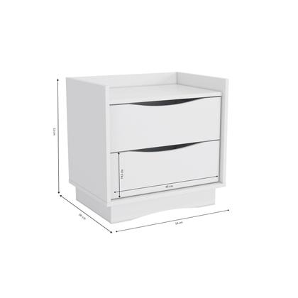 Imagem de Mesa de Cabeceira 52cm X 54cm 2 Gavetas