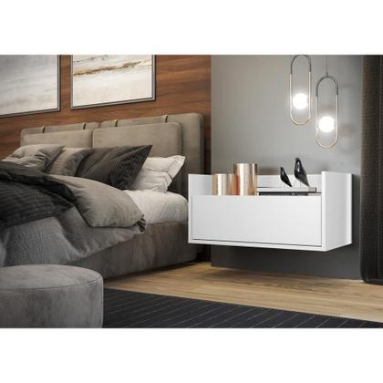 Imagem de Mesa de Cabeceira 60 cm Suspensa Multimóveis Branca