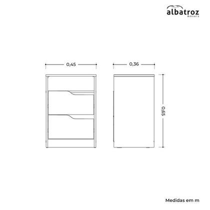 Imagem de Mesa de cabeceira albatroz sole cinamomo/off white
