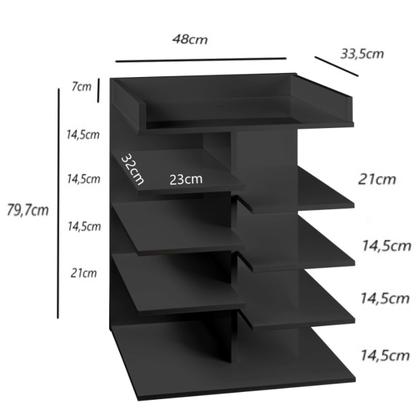 Imagem de Mesa de Cabeceira Apoio Lateral Canto do Bar Bebidas Preto