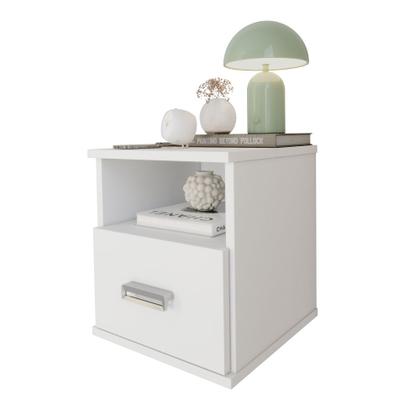 Imagem de Mesa de Cabeceira Balli Multifuncional 2 em 1 Suspensa Gaveta Oculta Compartimento Secreto - Oliart