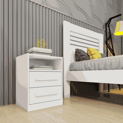 Imagem de Mesa de Cabeceira Barcelona 2 Gavetas com Nicho Tcil