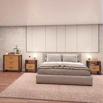 Imagem de Mesa de Cabeceira Barry 1 GV Freijó e Preta