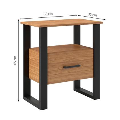 Imagem de Mesa de Cabeceira Barry 1 GV Freijó e Preta