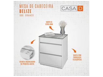 Imagem de Mesa de Cabeceira Belize 3 GV Branca