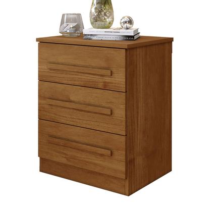 Imagem de Mesa de Cabeceira Belize com 3 Gavetas Cinamomo - Panorama Móveis