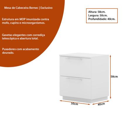 Imagem de Mesa de Cabeceira Bernec 50cm Alasca - Sallar Home