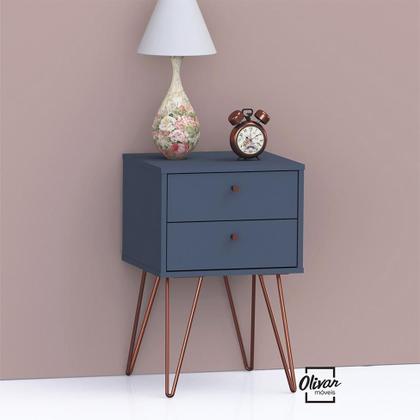Imagem de Mesa de Cabeceira Bled 2 GV Azul e Cobre