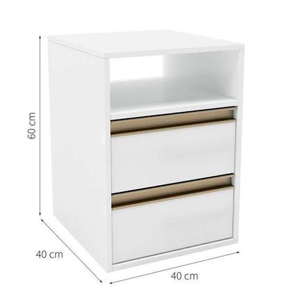 Mesa de Cabeceira Boise 2 GV Branca - Mobly Imagem de Mesa de Cabeceira Boise 2 GV Branca