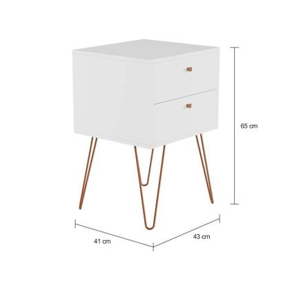 Mesa de Cabeceira Bovec 2 GV Branca - Mobly Imagem de Mesa de Cabeceira Bovec 2 GV Branca