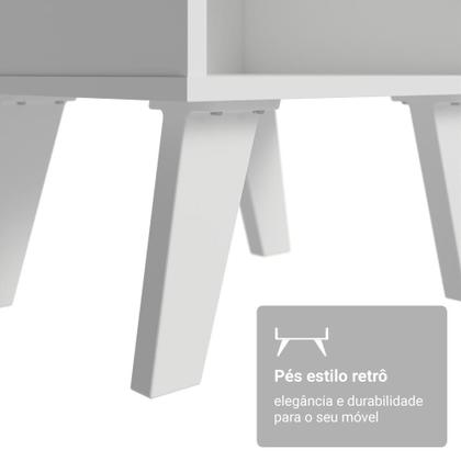 Imagem de Mesa de Cabeceira Branca com 1 Gaveta 3235 Madesa