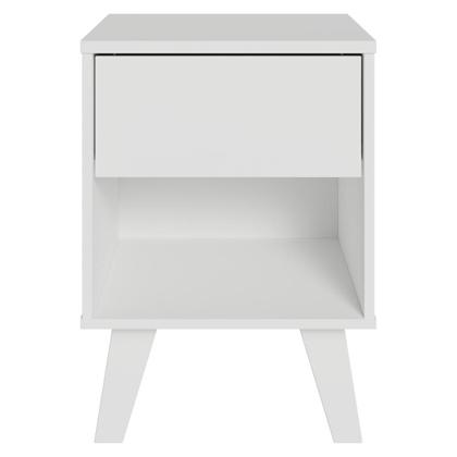 Imagem de Mesa de Cabeceira Branca com 1 Gaveta 3235 Madesa