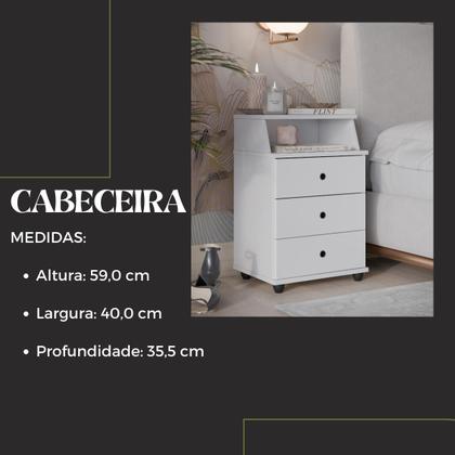 Imagem de Mesa De Cabeceira Cama Casal Retrô Com Gaveta Madeira Pequena