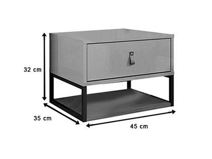 Imagem de Mesa de Cabeceira Champagne/Cedro Sigma Casa D