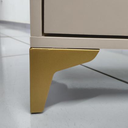 Imagem de Mesa de Cabeceira Com 1 Gaveta Corrediça Telescópica Nicho Base em Aço LH Móveis