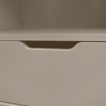 Imagem de Mesa de Cabeceira Com 1 Gaveta Corrediça Telescópica Nicho Base em Aço LH Móveis