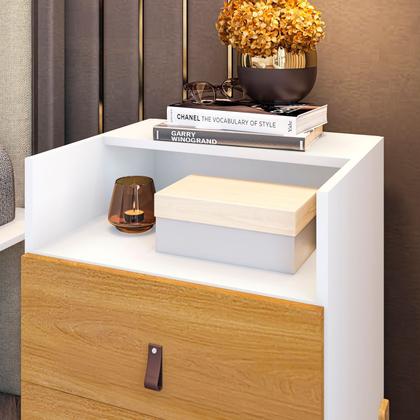 Imagem de Mesa de Cabeceira com 1 Nicho e 2 Gavetas Domus Yescasa